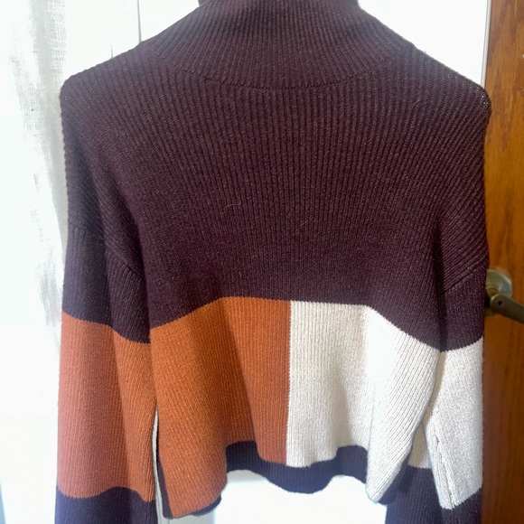 Francesca’s High Neck Cropped Sweater - Picture 1 of 5